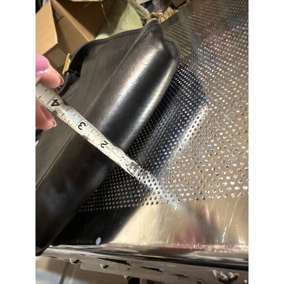 Coach Vintage Crescent Flap Turnlock Black Leather Shoulder/Crossbody Bag - Picture 16 of 16